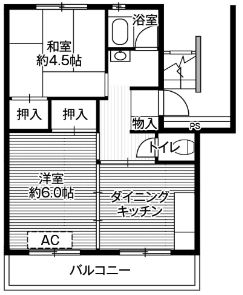 ビレッジハウス台宿2号棟の間取り