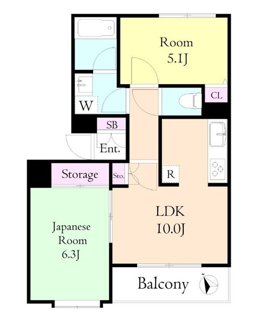 グランドール・昭島館の間取り