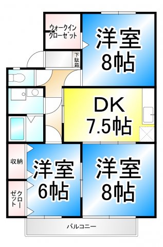 セジュール本堂の間取り