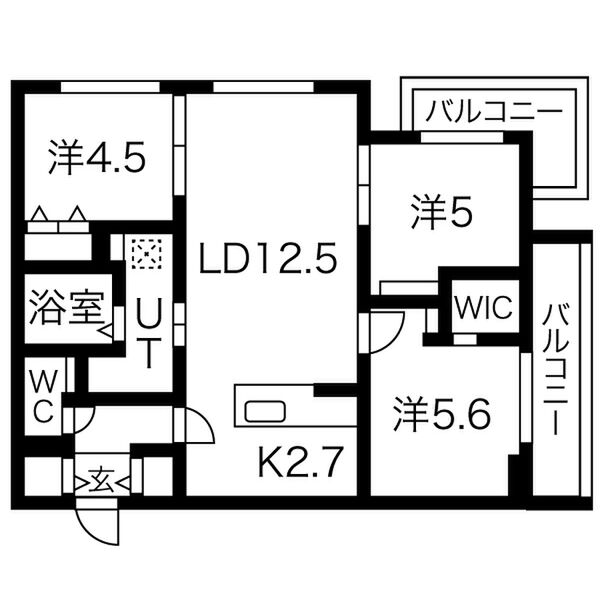 Ｃｒｏｓｓｂｅｌｌ５２４の間取り