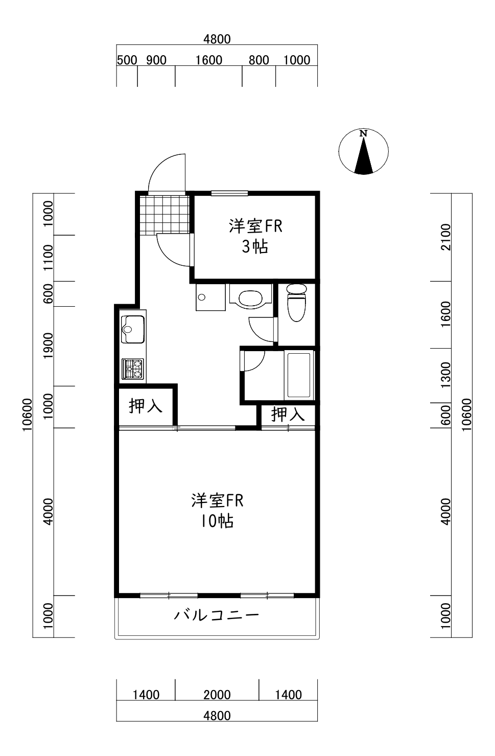 稗原マンションの間取り