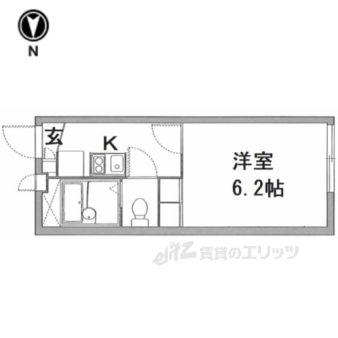 寝屋川市東神田町のアパートの間取り