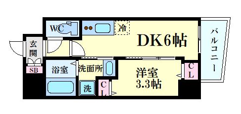 エステムコート大阪グラビティの間取り