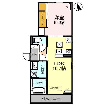 D-ROOM女池上山IIの間取り