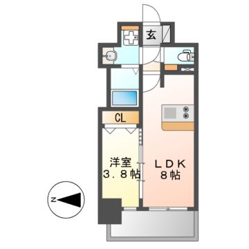 プレサンス名古屋駅ゲートの間取り