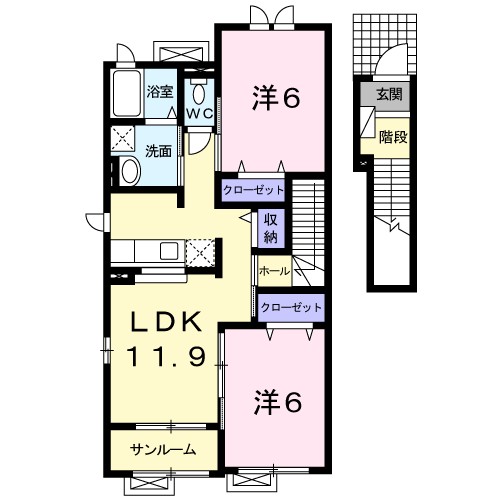 プラス　１　Ａの間取り