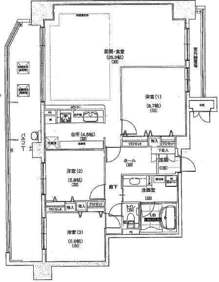 ポレスターブロードシティ文京町の間取り