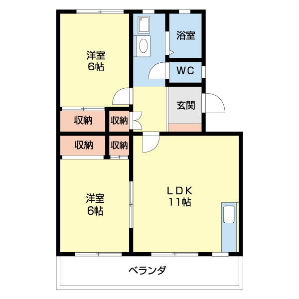 ハイツ山崎の間取り