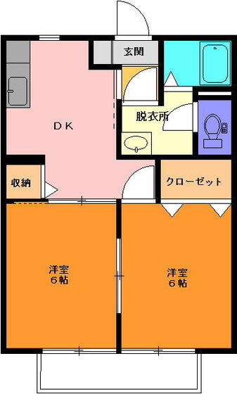 豊橋市西高師町のアパートの間取り