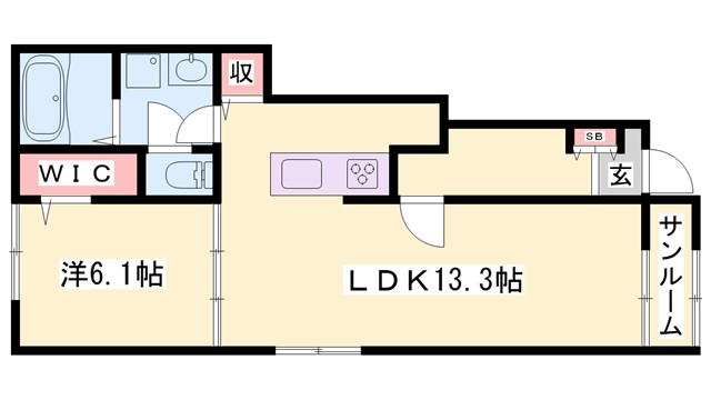 メルヴェイユBの間取り