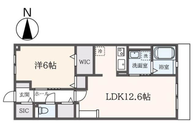 横浜市鶴見区菅沢町のアパートの間取り