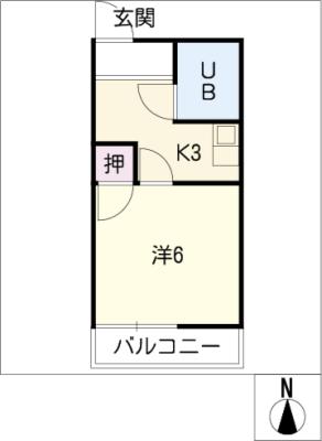 ハイツＦＵＫＵＯＫＡ　Iの間取り