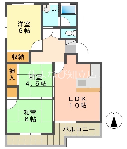 高浜市神明町のマンションの間取り