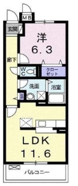 パレス宮戸の間取り