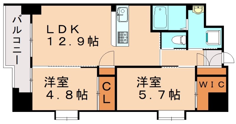 北九州市八幡西区光明のマンションの間取り