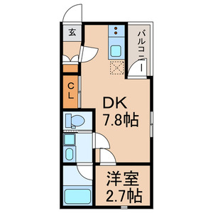 松戸市小根本のアパートの間取り