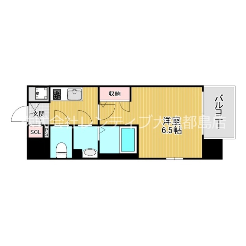 【大阪市都島区中野町のマンションの間取り】