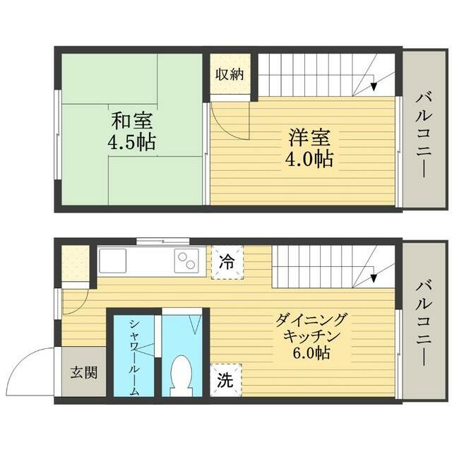 【北区田端新町のマンションの間取り】