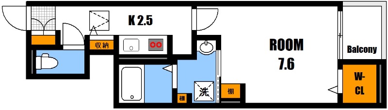 【広島市安佐北区亀山のアパートの間取り】