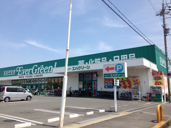 ドラックストア　エバーグリーン（ドラッグストア）まで1800m