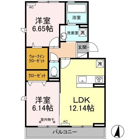 ＪＲ信越本線 北高崎駅 徒歩18分 3階建 築5年の間取り写真