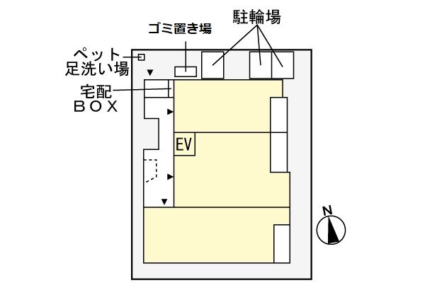 その他　ペット足洗い場&駐輪場有