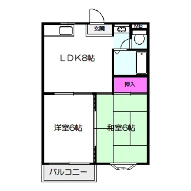 ハイムM&K今津の間取り写真