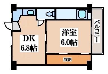 ビレッジハウス西阿知の間取り写真