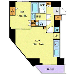 都営大江戸線 新御徒町駅 徒歩6分 13階建 築8年の間取り写真