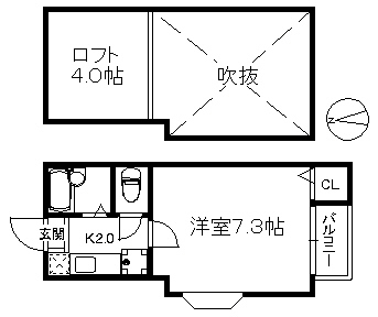 地下鉄空港線 姪浜駅 徒歩12分 2階建 築26年の間取り写真