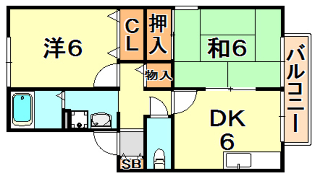 エクセレント松下A棟の間取り写真