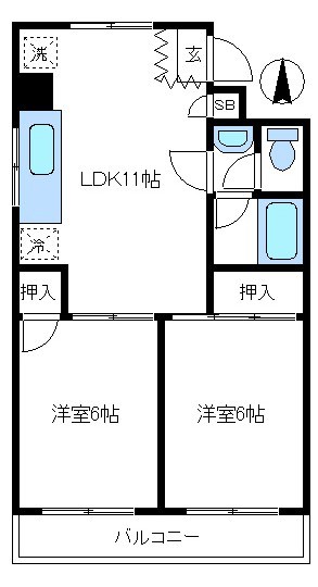 ドミールタカラの間取り写真