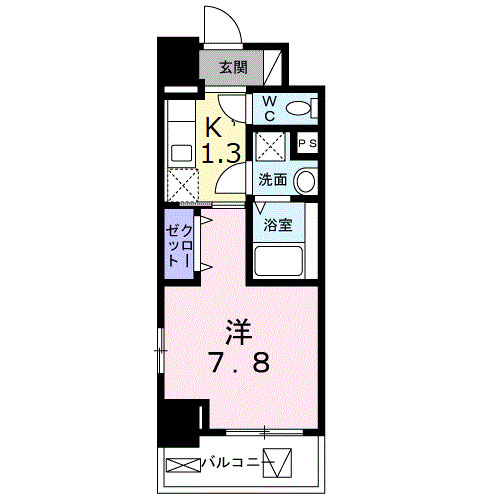 ＪＲ信越本線 北高崎駅 徒歩18分 9階建 築4年の間取り写真