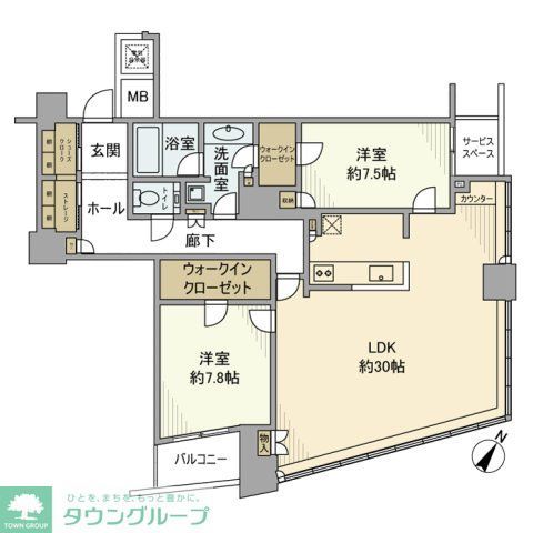 ザ・タワー大阪の間取り写真