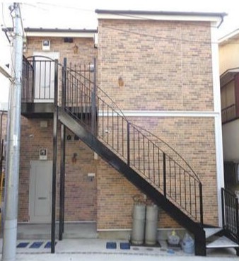 建物外観　レンガ調のデザイン