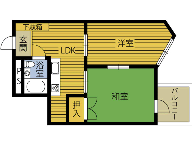 金池マンション　３０５号の間取り