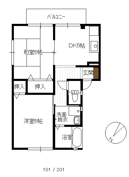 コーポリバティの間取り