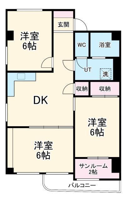 【名古屋市名東区一社のマンションの間取り】