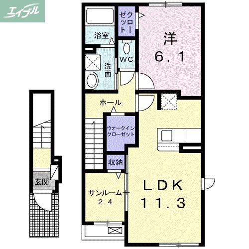 カルポネーロＢの間取り