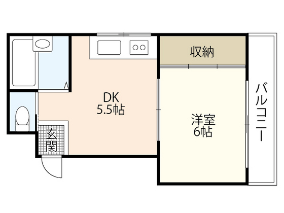 広島市中区榎町のマンションの間取り