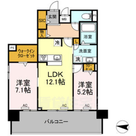 名古屋市中村区太閤のマンションの間取り