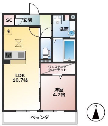 D-room南高橋町WESTの間取り