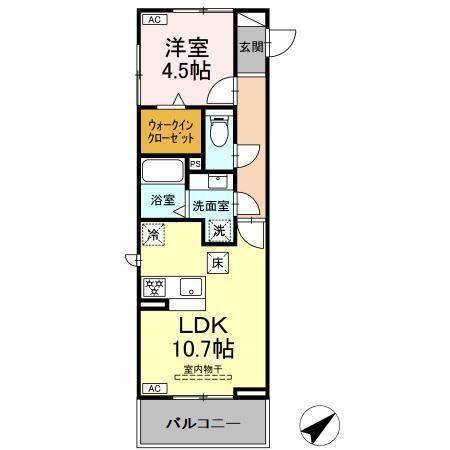 Ｄ－Ｓｑｕａｒｅ大和町の間取り