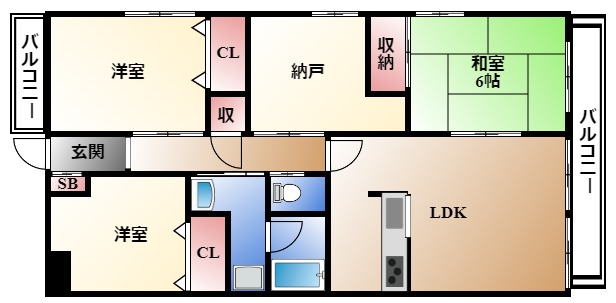 アイコーポ萱場の間取り