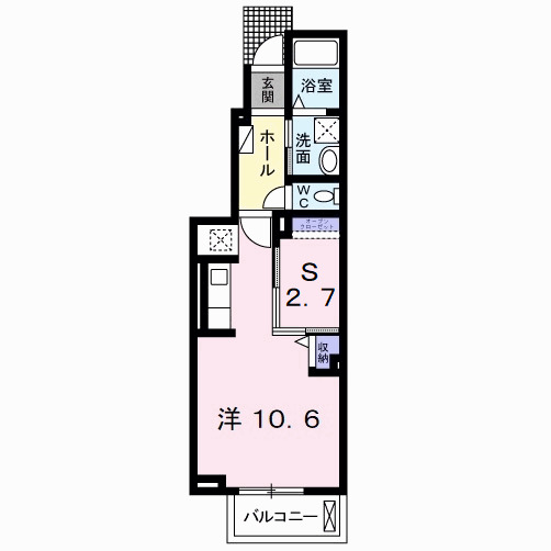 北九州市門司区松原のアパートの間取り