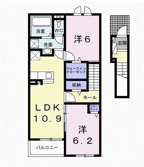 ラ・セゾン川島の間取り