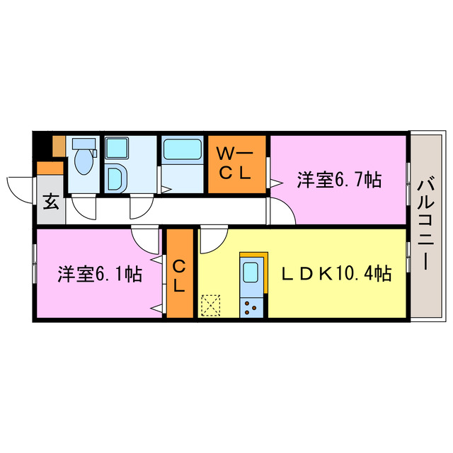 ソレイユカヤノVの間取り