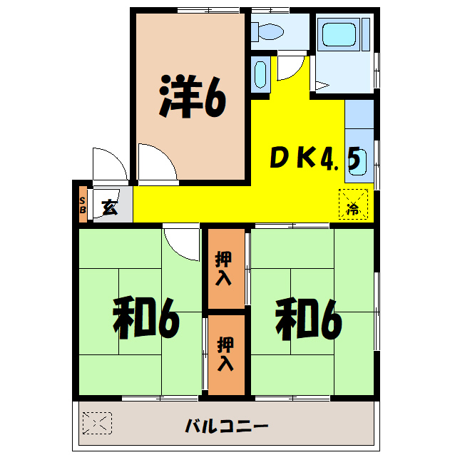 今泉ハイツの間取り