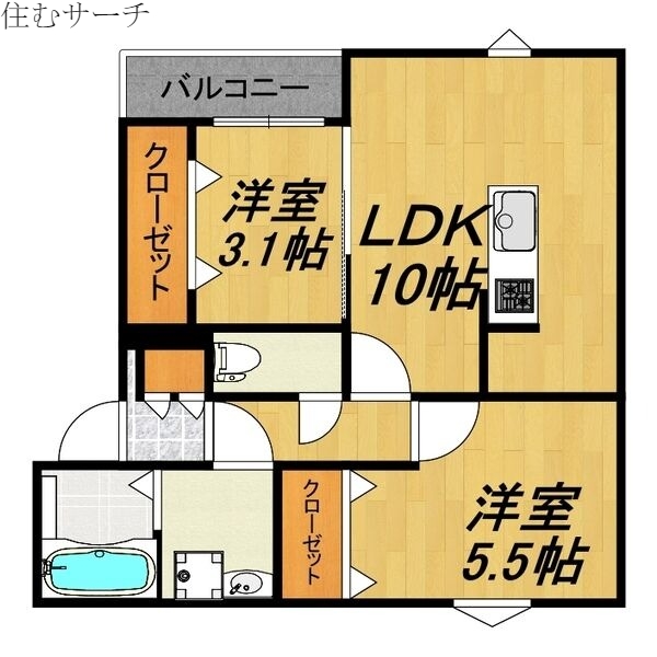 LECOCON四日市IVの間取り