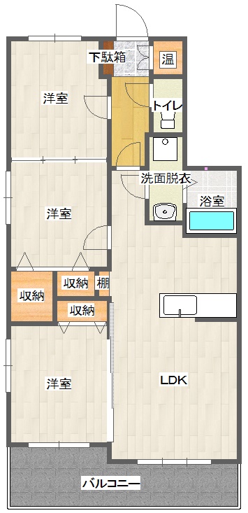 サニーコート本城学研台IIの間取り